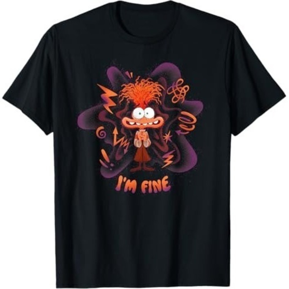 Disney Pixar Inside Out 2 Im Fine Emotional Anxiety Poster Tshirt